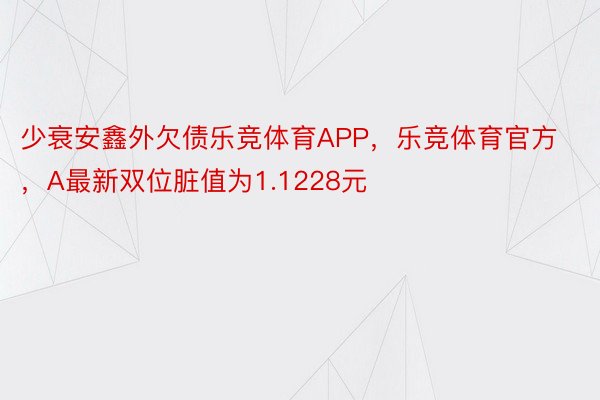 少衰安鑫外欠债乐竞体育APP，乐竞体育官方，A最新双位脏值为1.1228元